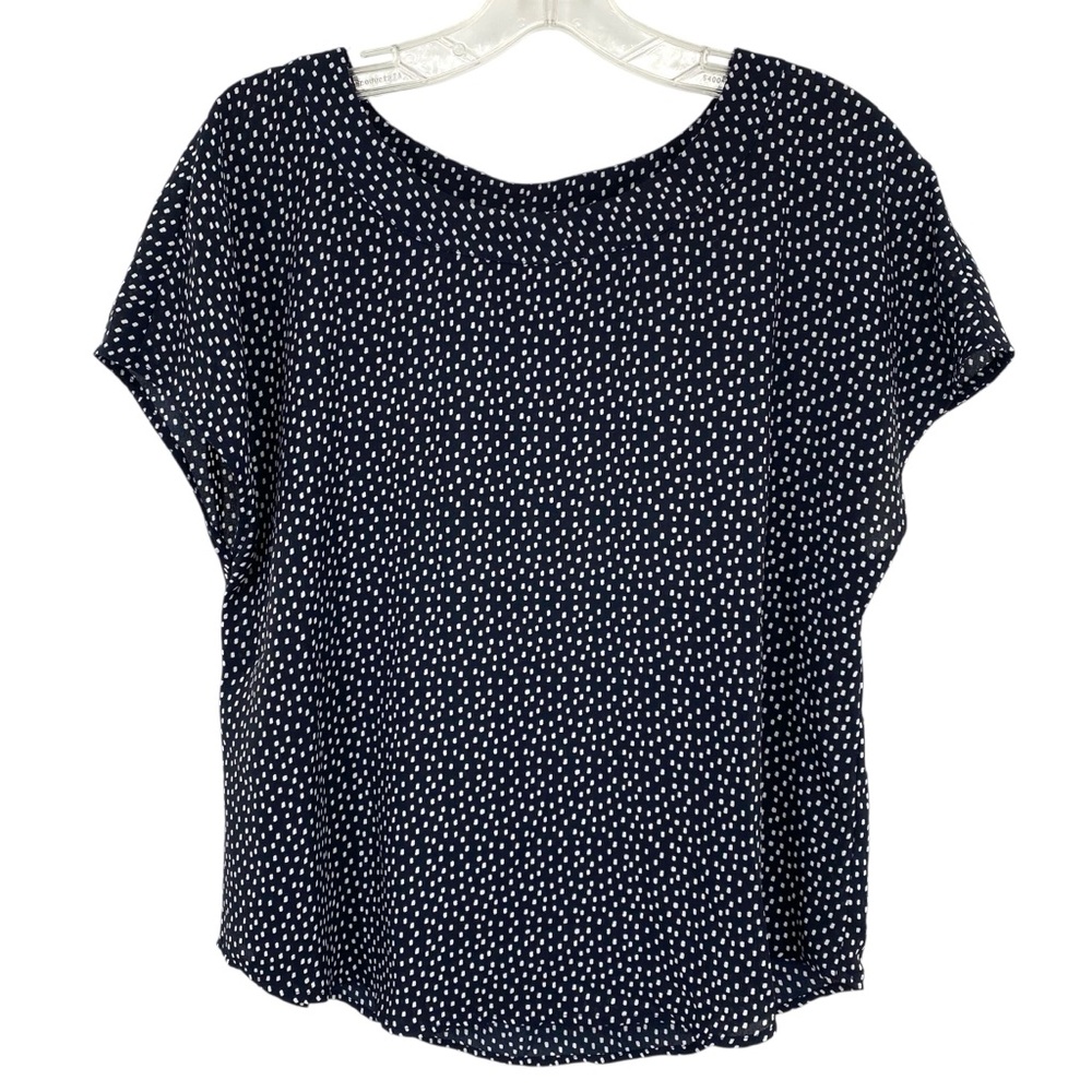 Ann Taylor Loft Dolman Sleeve Blouse Top Black & White Business Casual